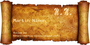 Martin Ninon névjegykártya